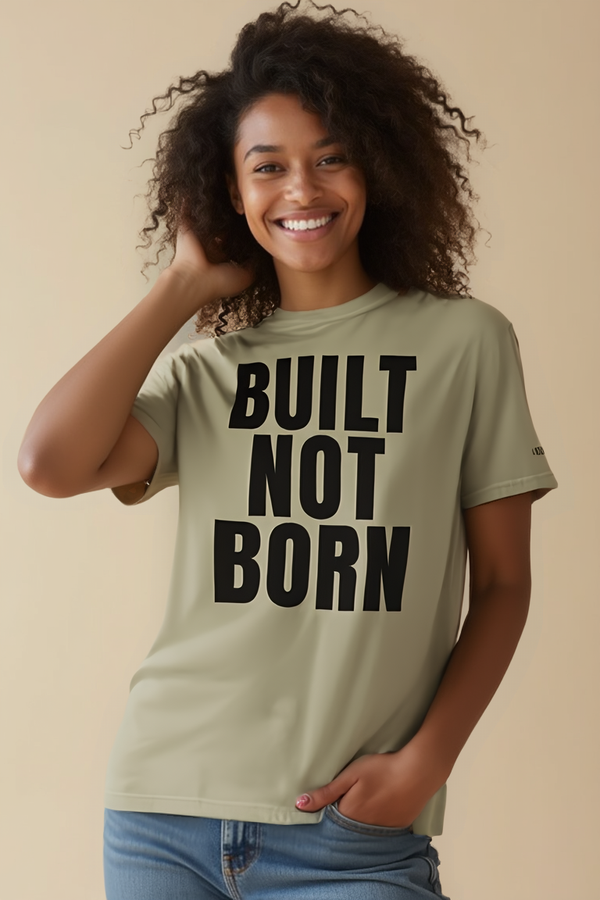 Built Not Born – Custom Heavyweight Cotton Graphic Unisex T-Shirt